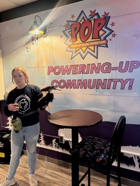 Southwest Virginia Wildlife Center at the Frame to Finish at the grand opening of the Power-Up Lounge at Berglund Center!